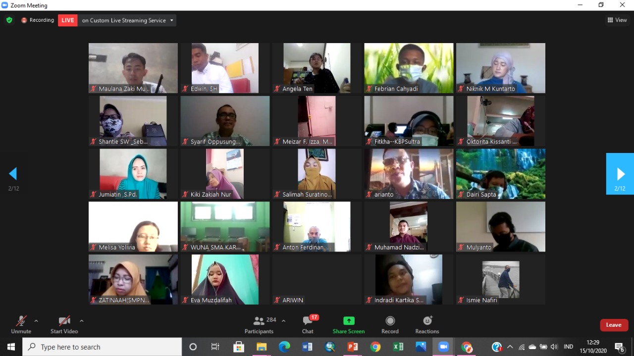 Kantor Bahasa Provinsi Sulawesi Tenggara Mengadakan Webinar Nasional Bahasa dan Hukum