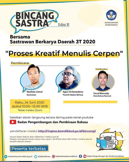 Bincang Sastra Edisi II: Proses Kreatif Menulis Cerpen