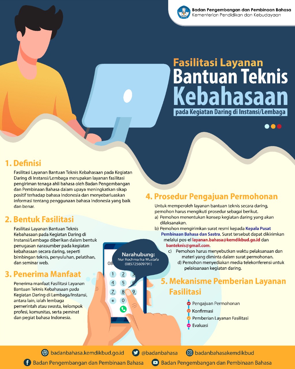 Fasilitasi Layanan Bantuan Teknis Kebahasaan pada Kegiatan Daring di Instansi/Lembaga
