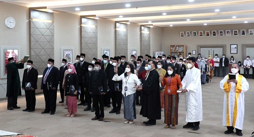 Pelantikan Pejabat Administrator, Pengawas, dan Fungsional Widyabasa di Lingkungan Badan Pengembangan dan Pembinaan Bahasa