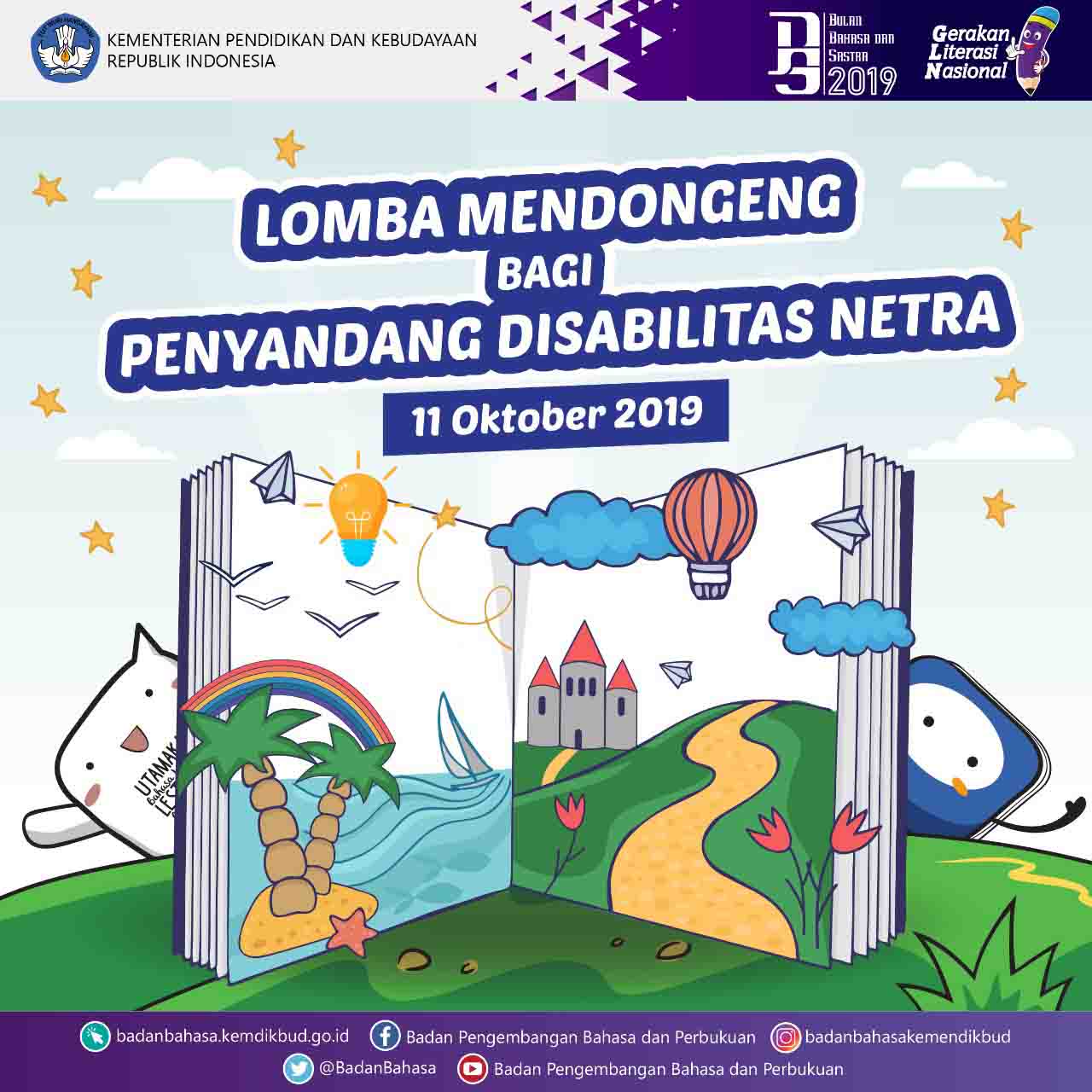 Pengumuman Daftar Peserta dan Undangan Taklimat Lomba Mendongeng Bagi Penyandang Disabilitas Netra
